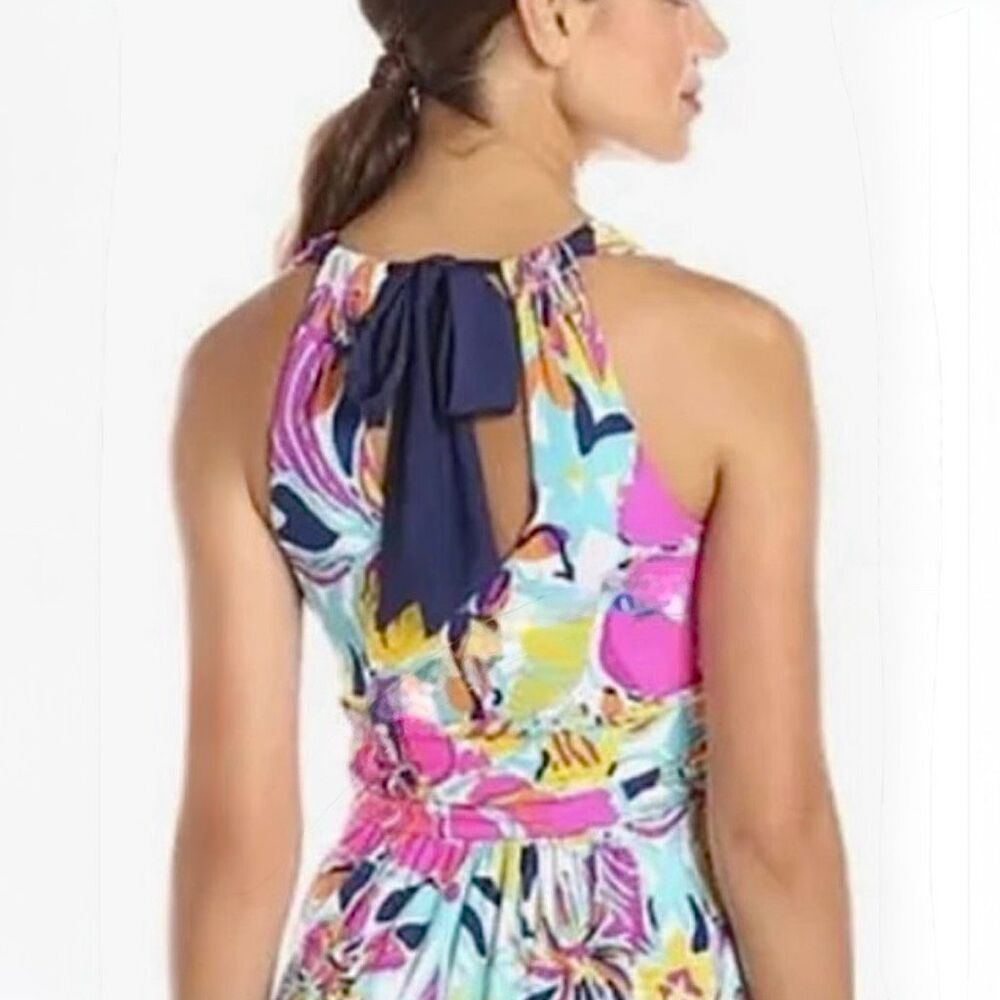 Lilly Pulitzer Amada Maxi Dress Besame Mucho XL RARE Bow Hemmed - Picture 6 of 10
